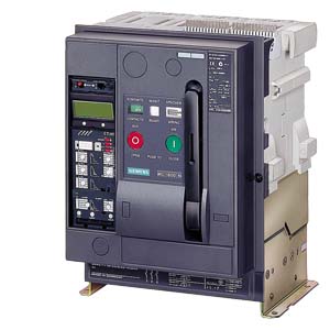 SIEMENS WITHDRAWABLE ACB WITH GUIDE FRAME 4-POLE, SIZE I, IEC IN=1600A TO 690V, AC50/60HZ ICU=66KA AT 500V W. CONNECTION FLANGE, ELECTRO